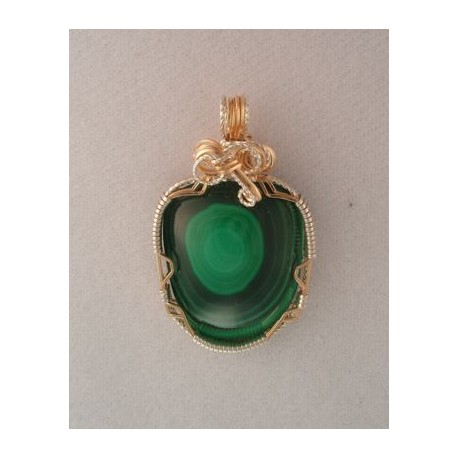 Malachite Bulls-eye Pendant