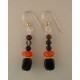 Carnelian/Black Agate Earrings