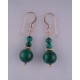 Malachite Gold Fill Earrings