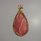 Red Ridge Rhodochrosite Pendant and Earring Set