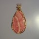 Red Ridge Rhodochrosite Pendant and Earring Set