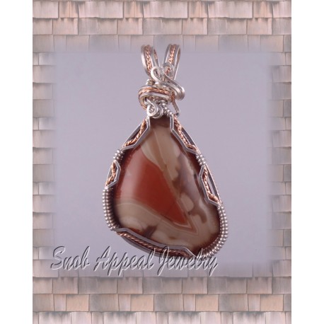 Red Camo Lake Superior Agate Pendant