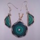 On Target Bullseye Malachite Pendant and Earring Set