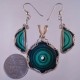 On Target Bullseye Malachite Pendant and Earring Set