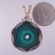 On Target Bullseye Malachite Pendant 