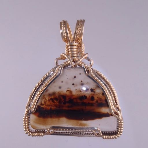 Storm's A-Comin' Montana Moss Agate Pendant handcrafted jewelry