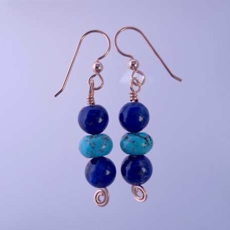 Lapis and Turquoise Earrings