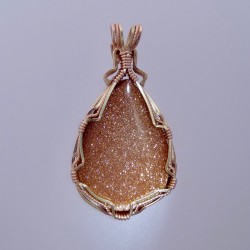 Gold-rich Bonanza Goldstone Pendant