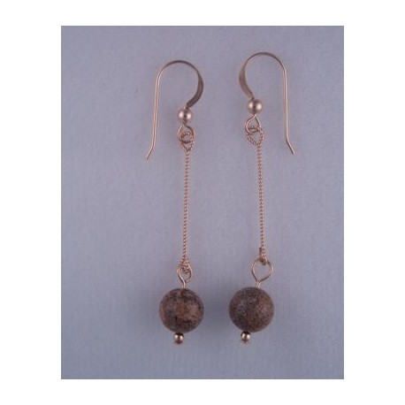 Picture Jasper Long Dangle Earring