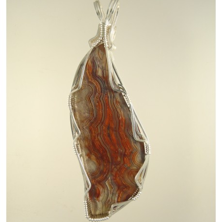 Red Leaf Crazy Lace Pendant