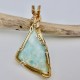 Caribbean Sea Larimar Wire-Wrapped Pendant