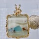 Blue Iceberg Ocean Picture Stone Pendant