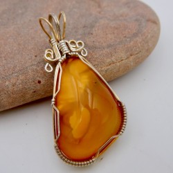 Stirred Amber Pendant