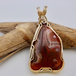 Ruby King Lake Superior Agate Pendant