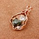 Copper Silver Nugget with Greenstone Pendant