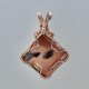 Quartz Crystal in Float Copper Pendant