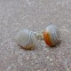 Lake Superior Agate Stud Earrings on Sterling