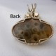 Classy Petoskey Stone Pendant with Amethyst