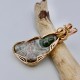 Copper Agate with Greenstone Pendant