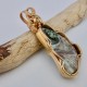 Copper Agate with Greenstone Pendant