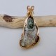 Copper Agate with Greenstone Pendant